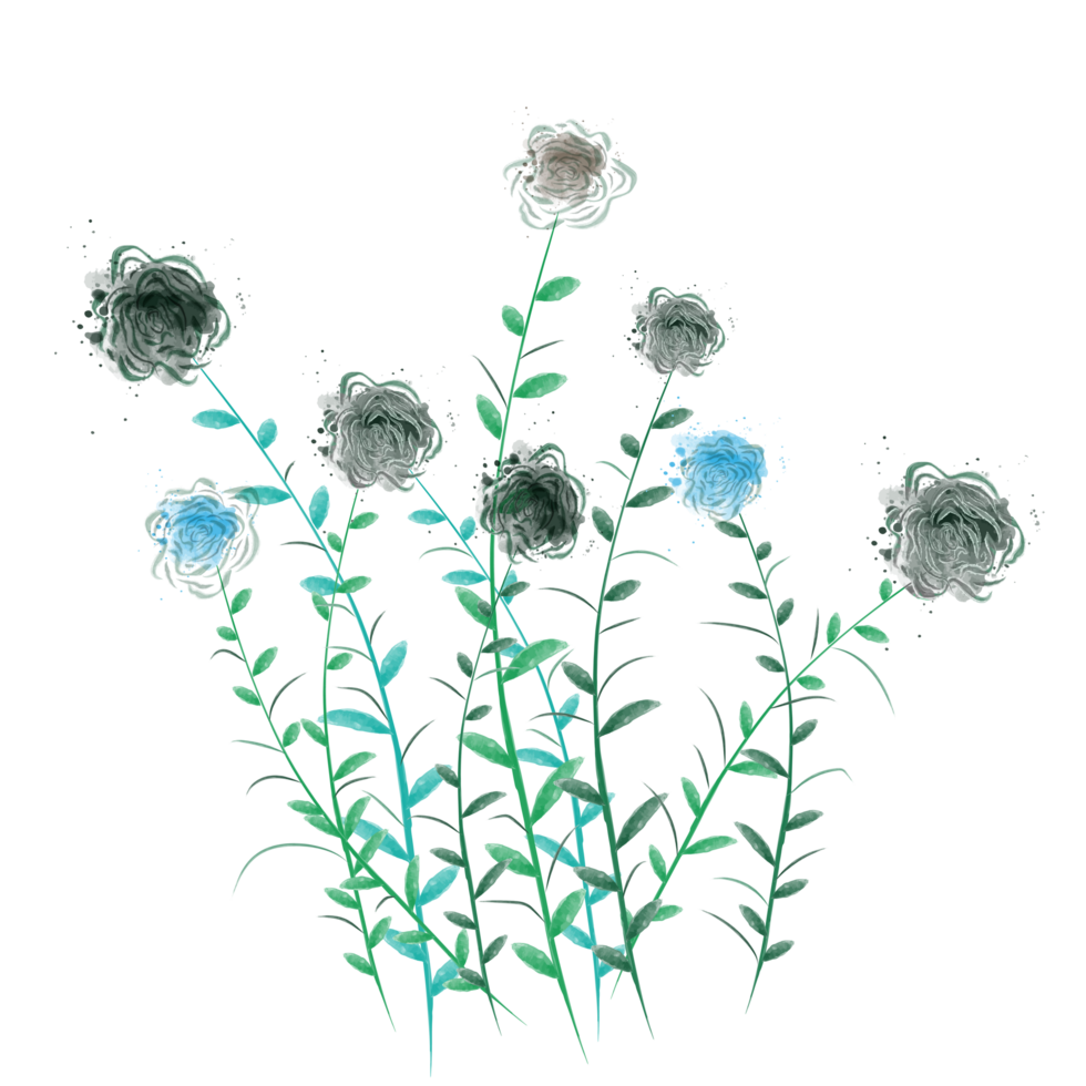 watercolor flowers png image