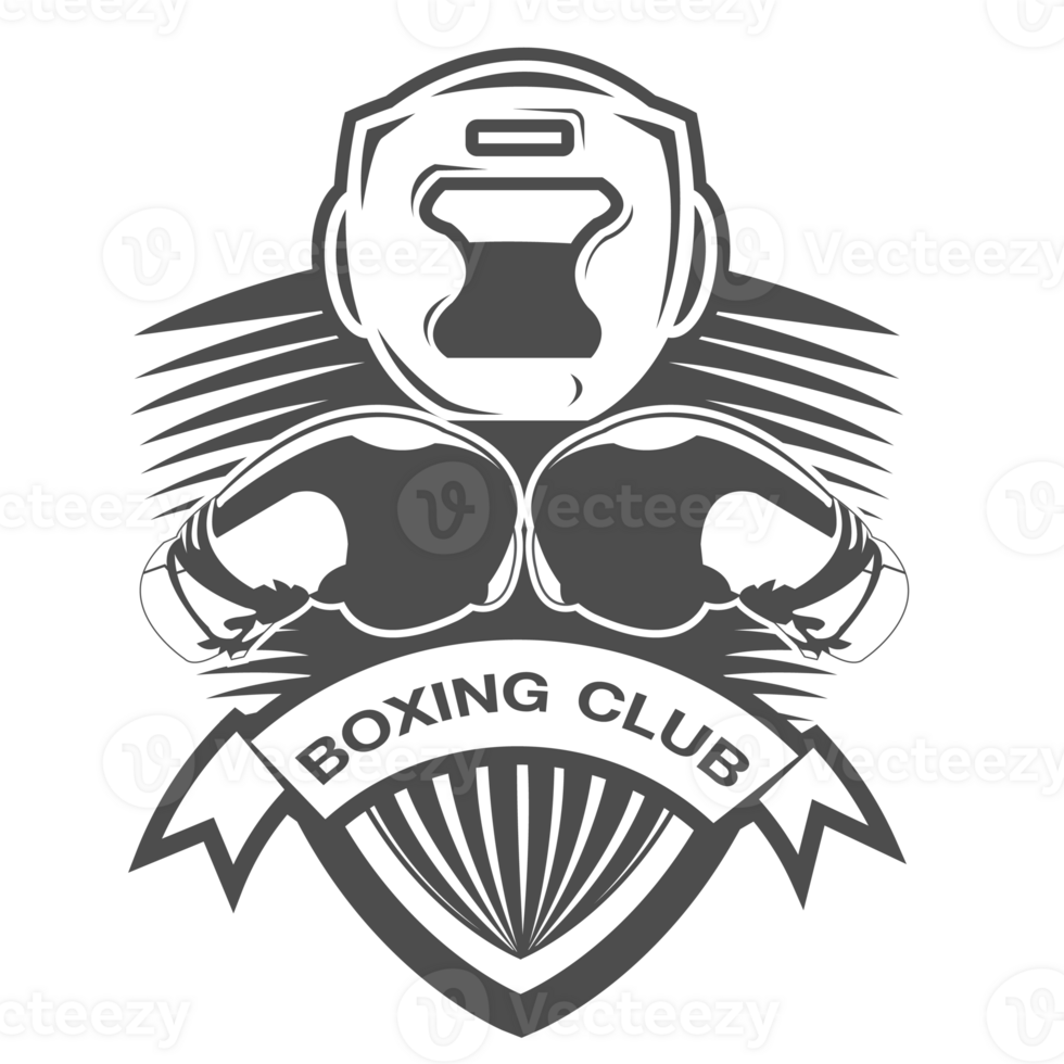 Black and white Boxing Gloves logo png