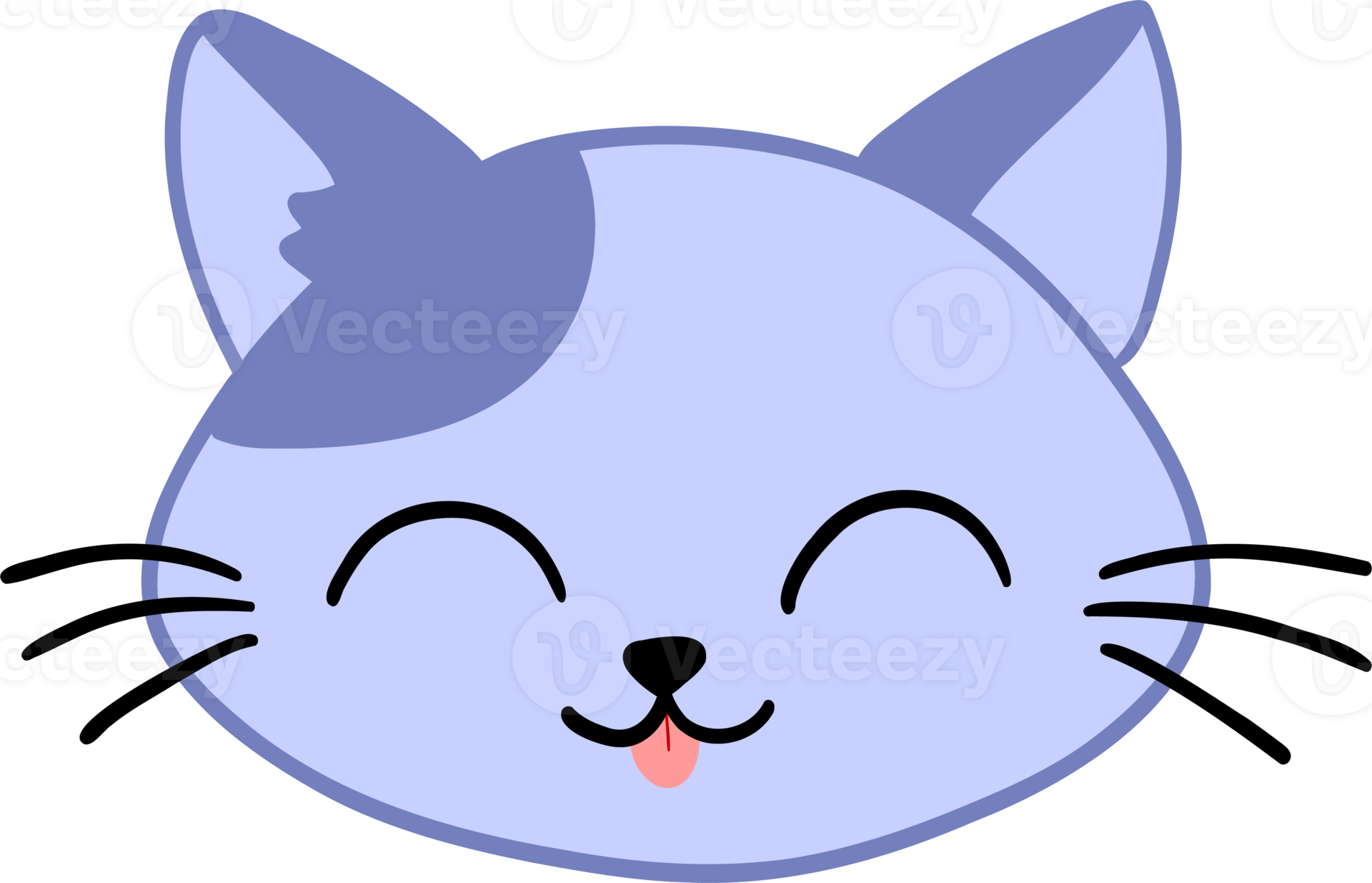 Cute cat face 24675185 PNG