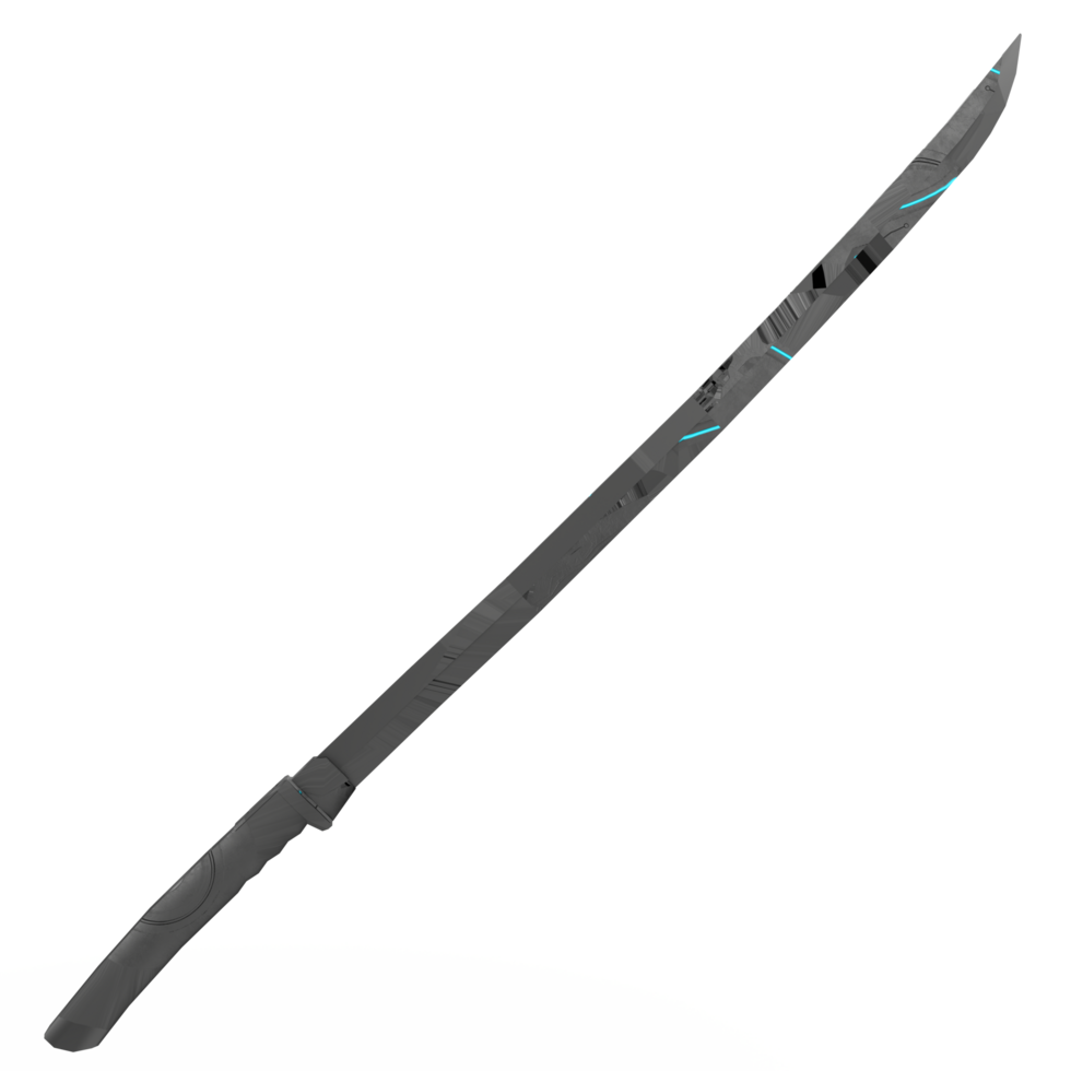 3d le rendu de katana arme png