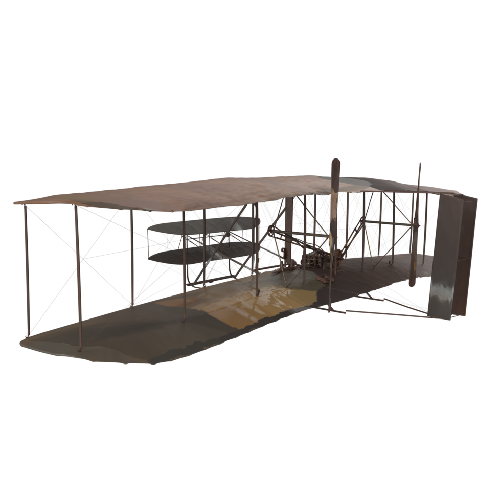 3D Rendering Of Old Plane png