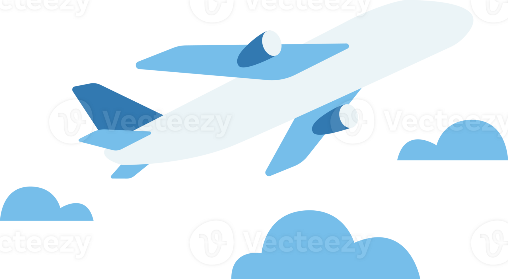 Airplane flying in the sky png