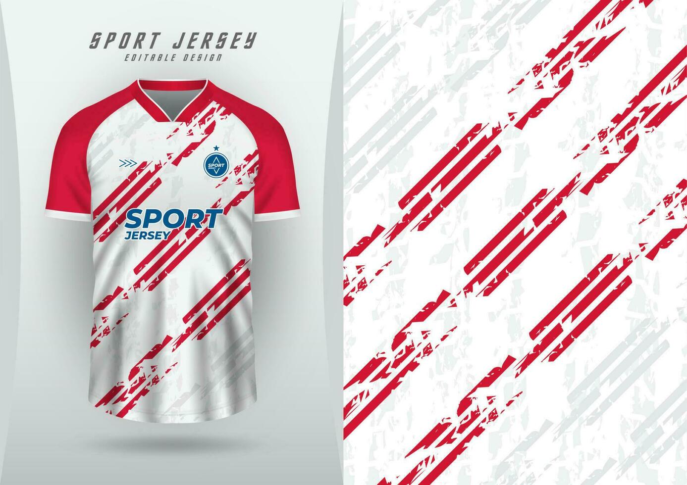 Background for sports jersey, soccer jersey, running jersey, racing jersey, pattern, white, red diagonal stripe with design. vector