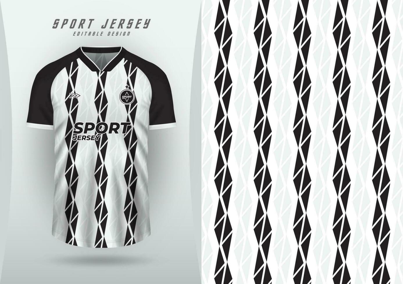 Sports background for jersey, soccer jersey, running jersey, racing jersey, pattern, white, black triangle stripe with design. vector