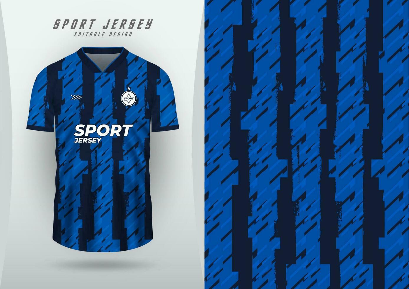 antecedentes para Deportes jersey, fútbol jersey, corriendo jersey, carreras jersey, patrón, azul, azul raya con diseño. vector