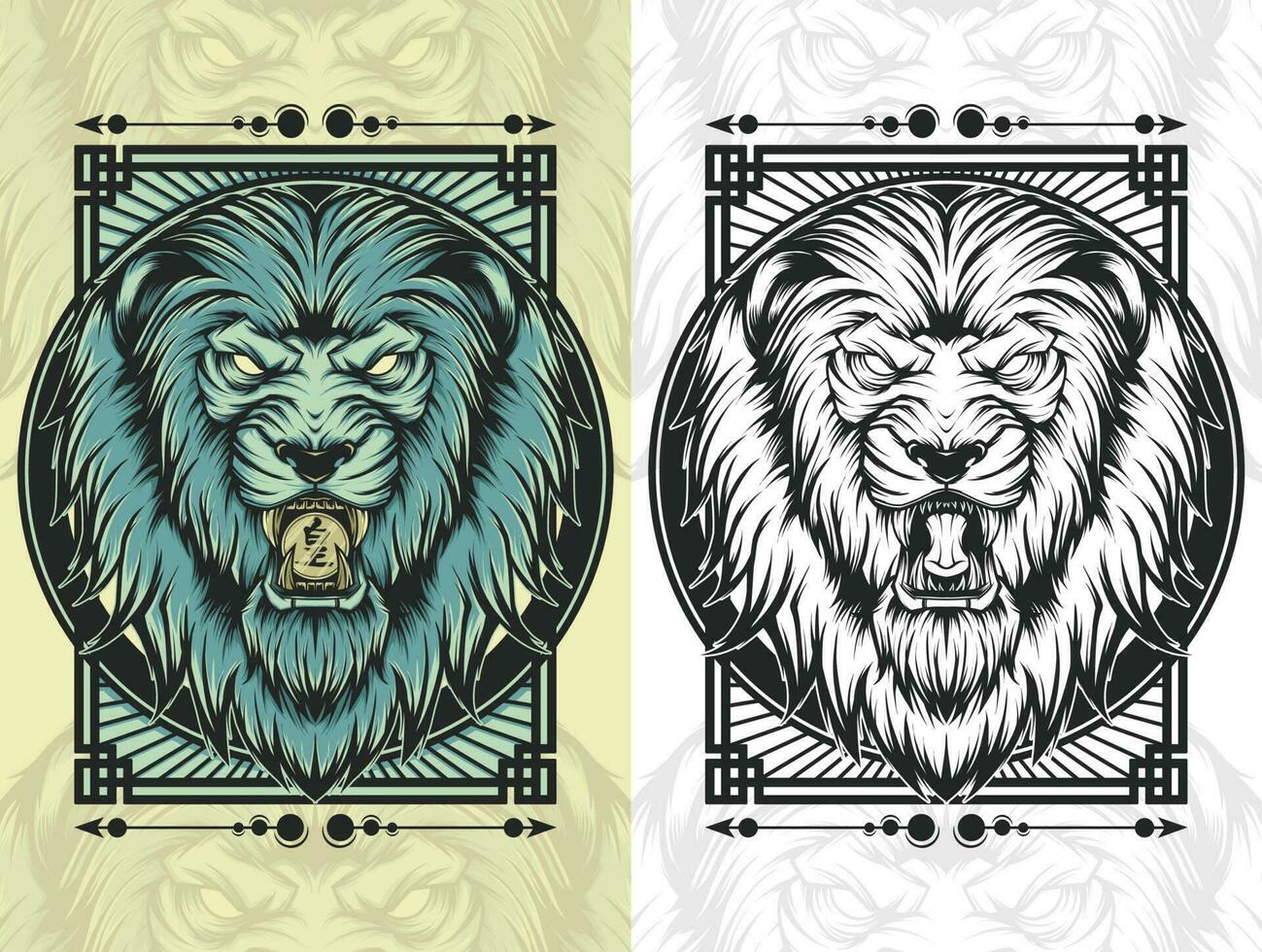 Lion head design vector illustration