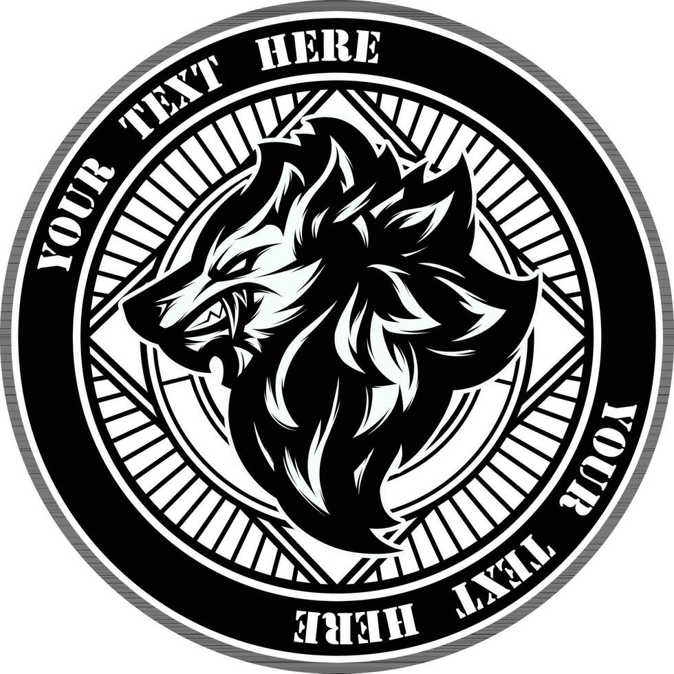 Wolf logo mascot vector illustration