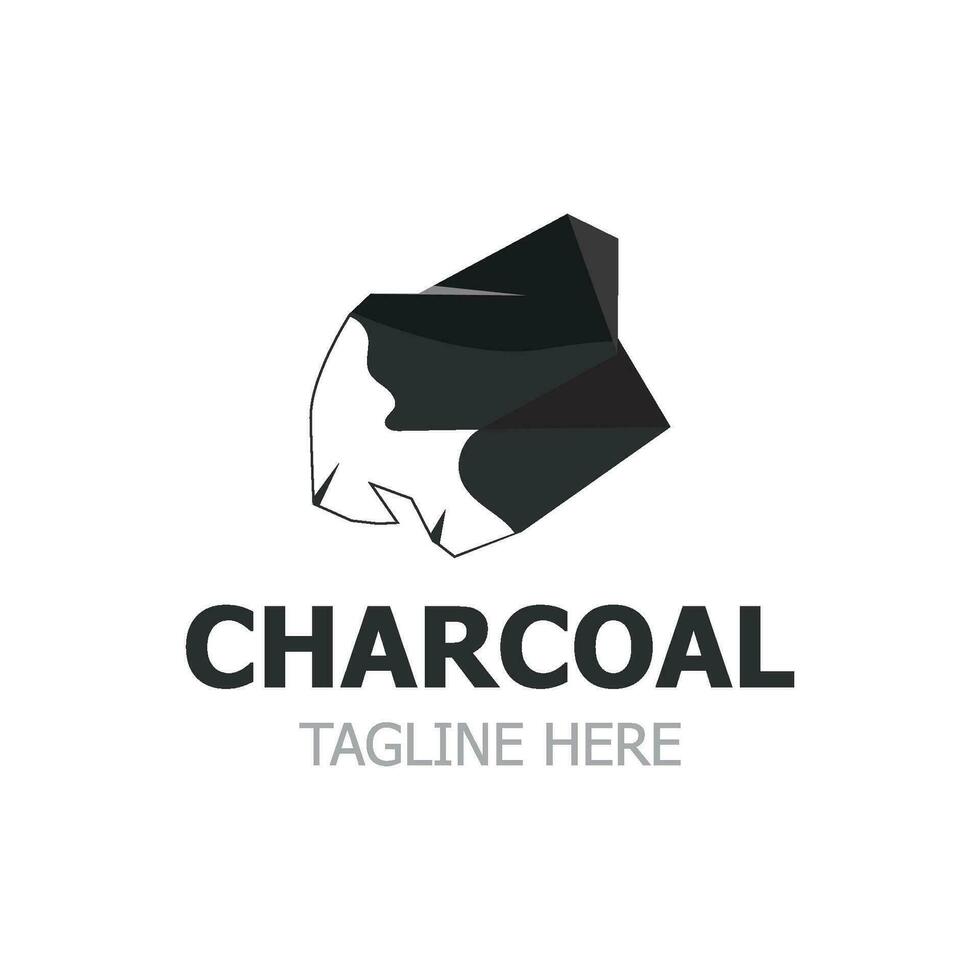 Charcoal wood burning flat pile vector illustration isolated on white background resources of nature icon for industrial design
