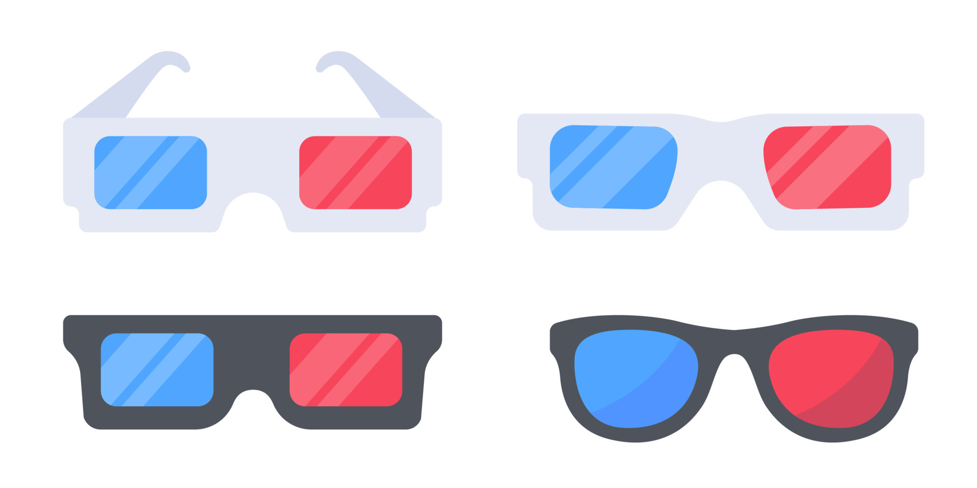 3d Images With Glasses Blue Red