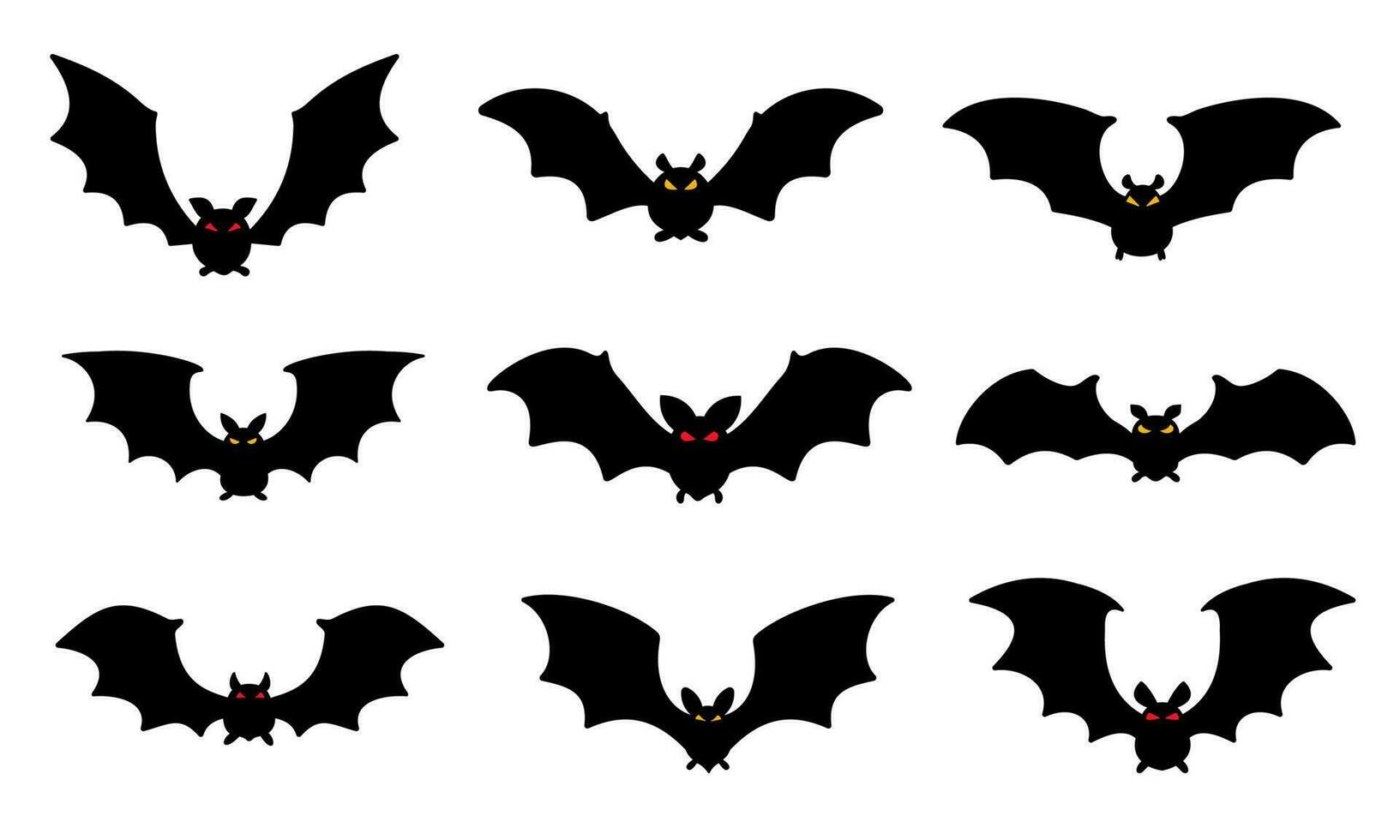 Bat silhouette with scary evil eyes. Vampire Victims on Halloween 