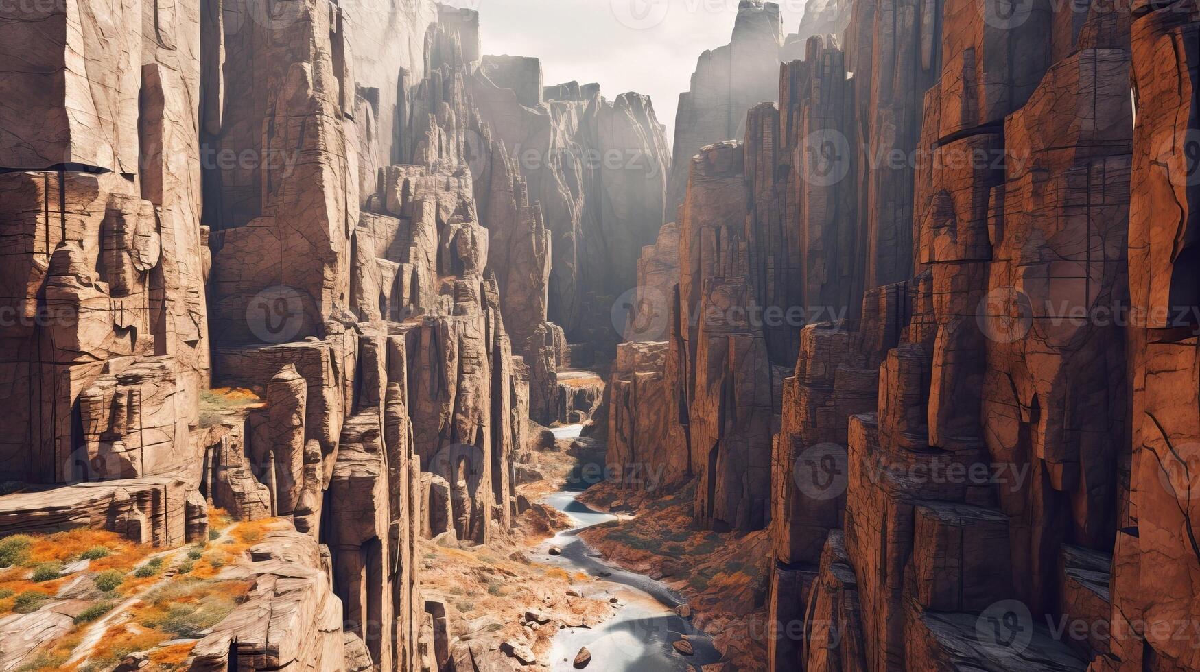 Coast see of essential canyon in sickening courses of headway. Creative resource, photo