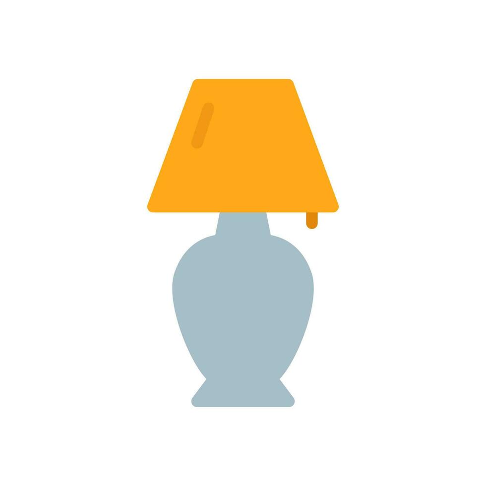 table lamp icon flat style vector