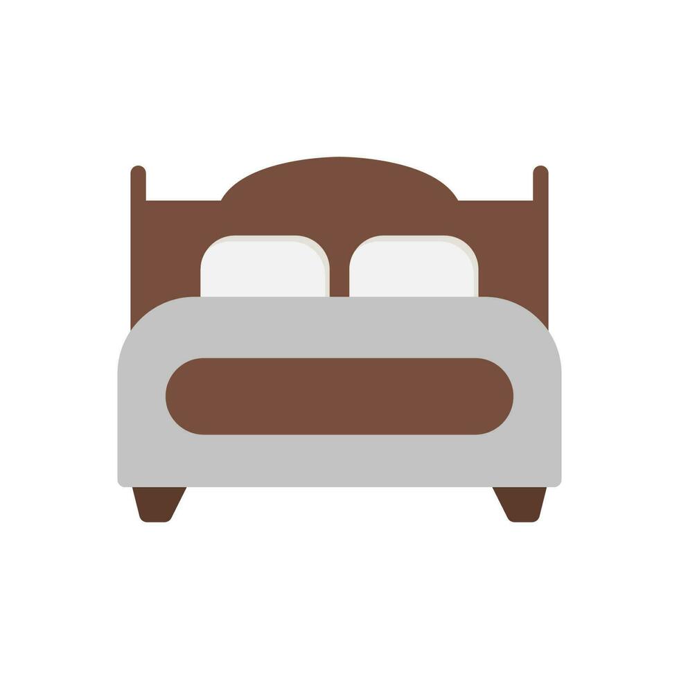 cama icono plano estilo vector