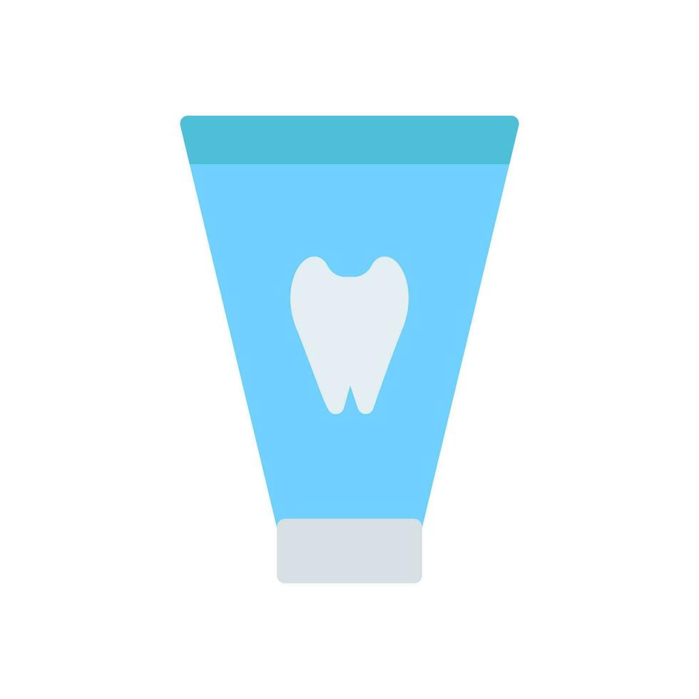 toothbrush toothpaste icon flat style vector