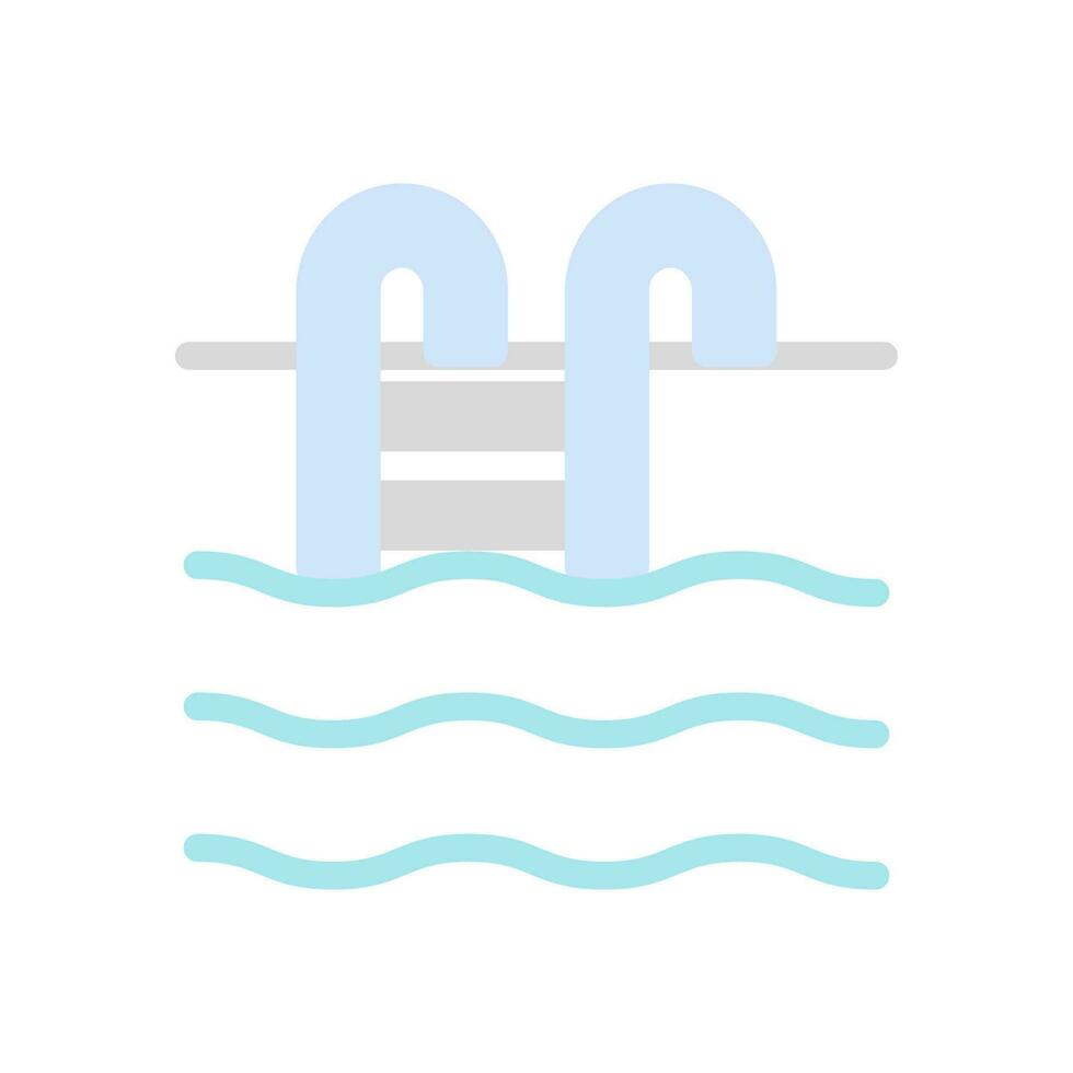 swimming pool icon flat style vector