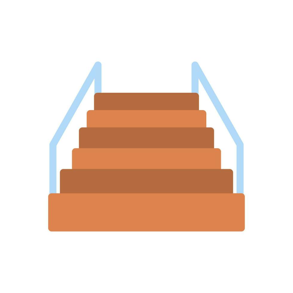 stair step icon flat style vector