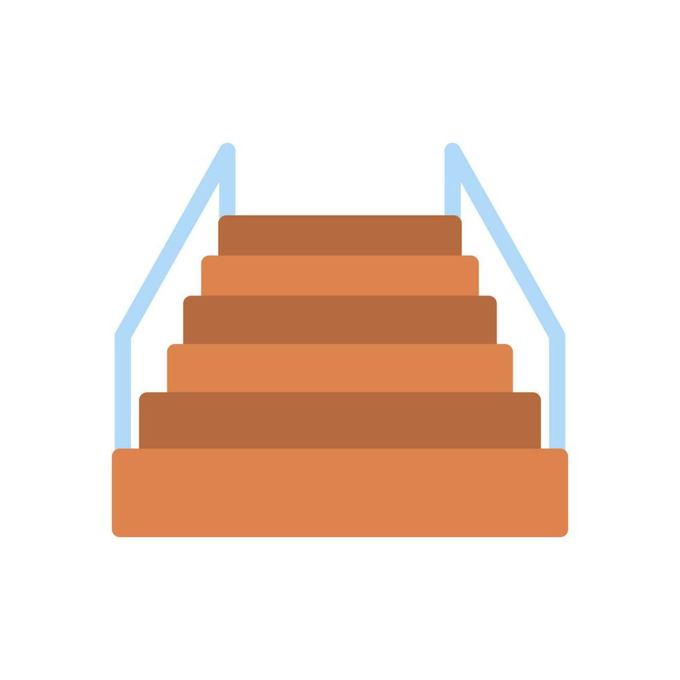 stair step icon flat style vector