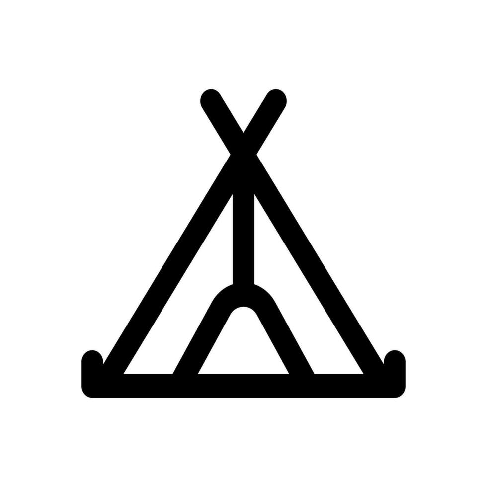 tent icon line style vector