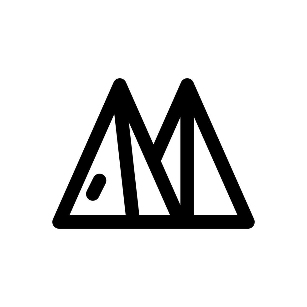 pirámide icono línea estilo vector