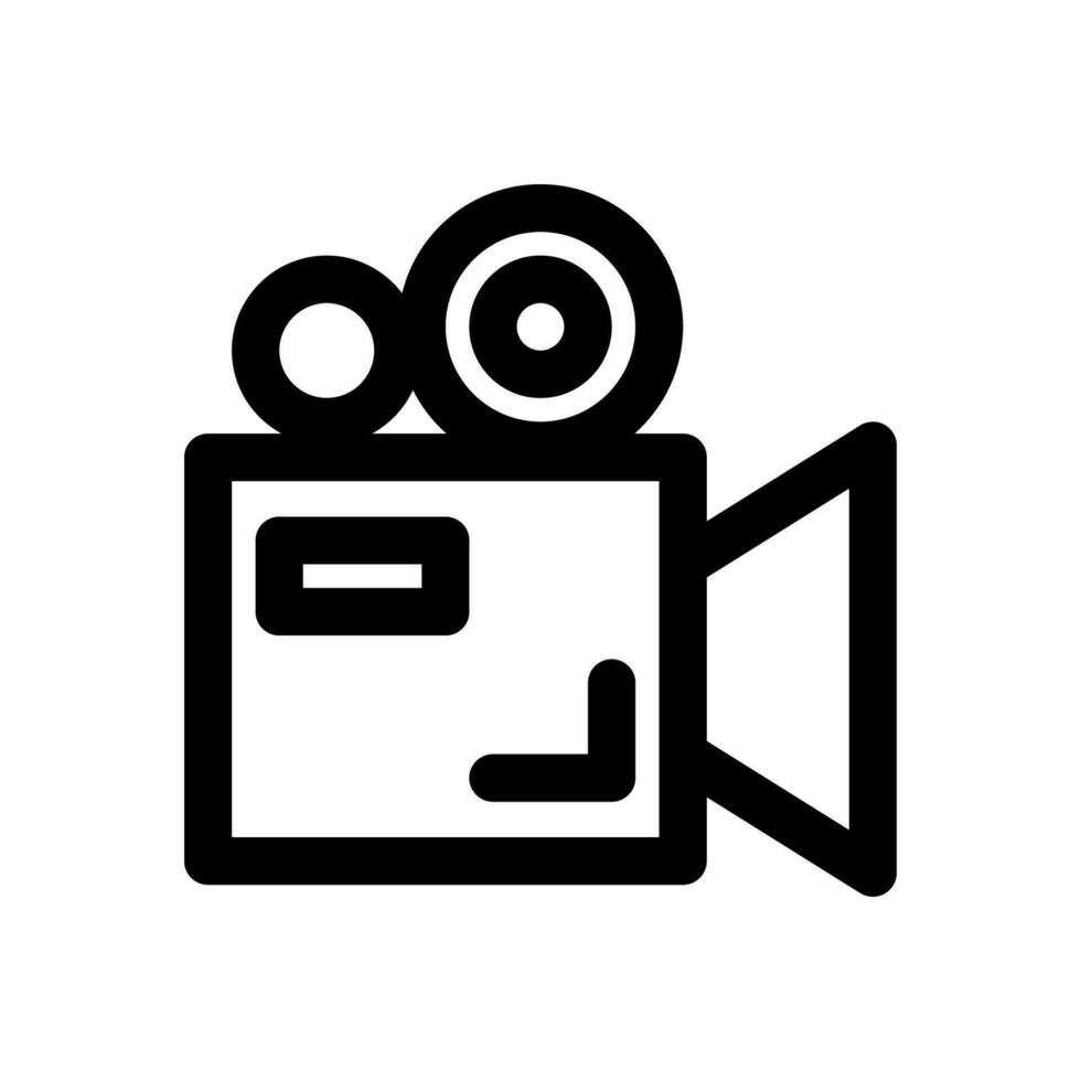 video camera icon line style vector