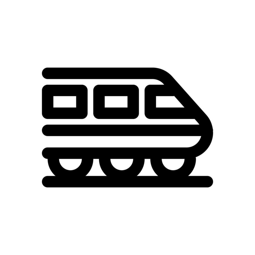 tren icono línea estilo vector