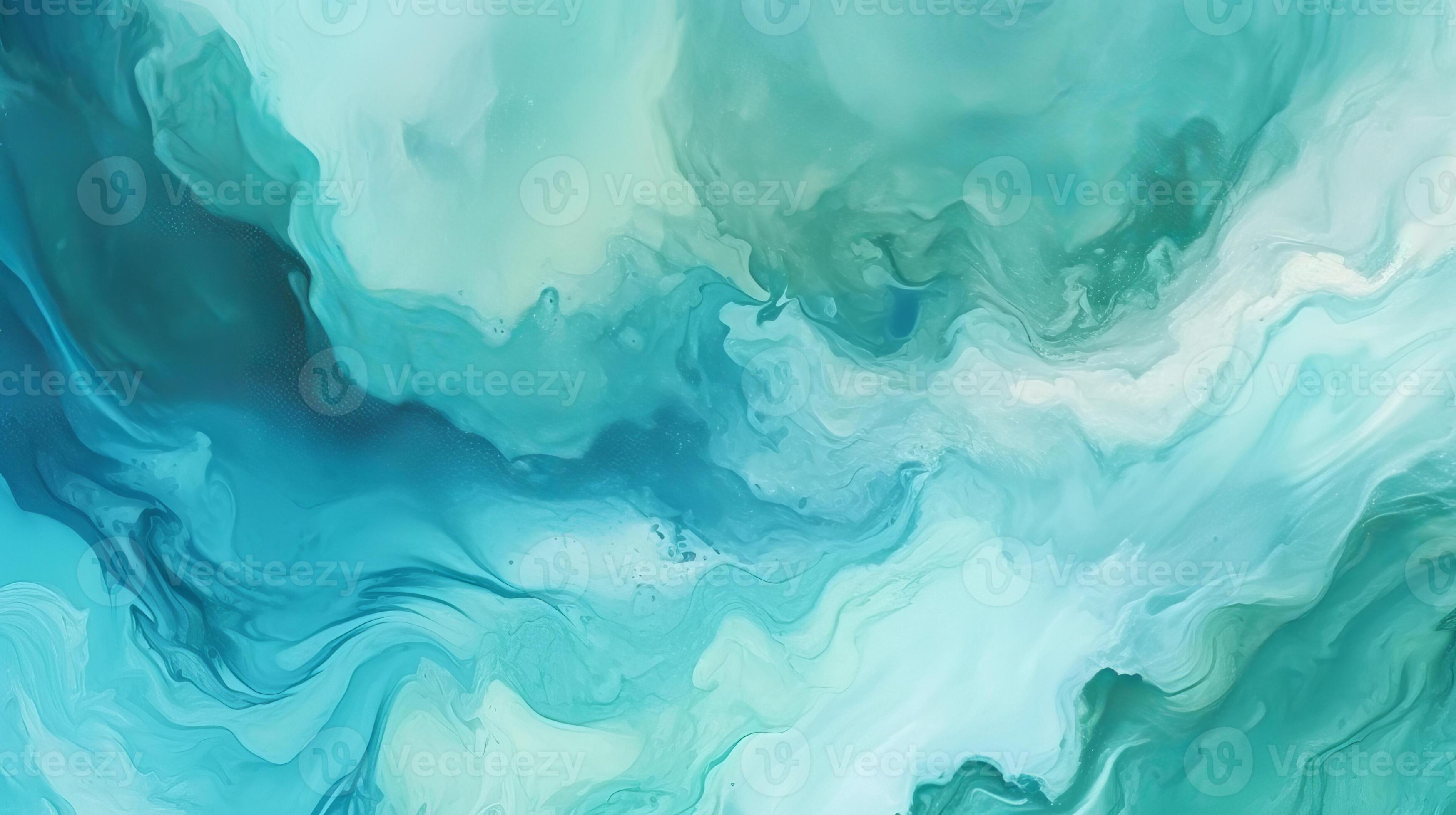 Hypothetical watercolor paint establishment by greenish blue color blue