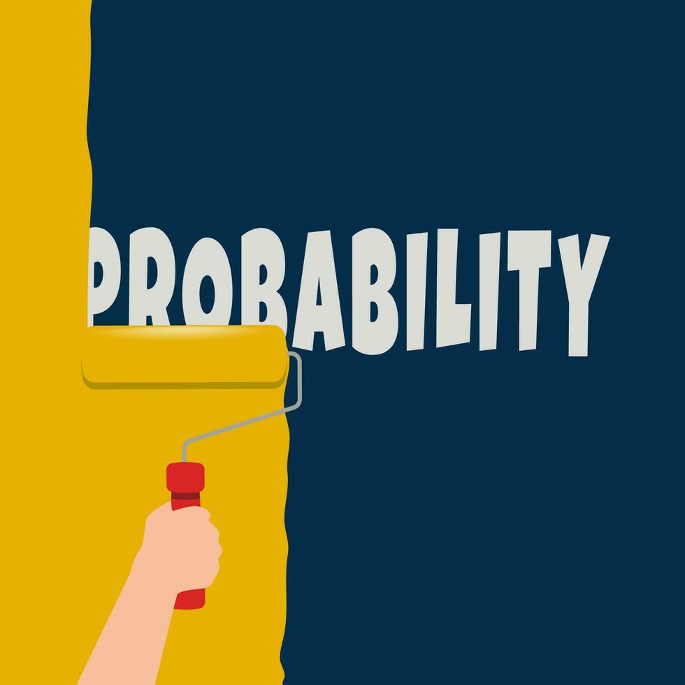 Hand painting change PROBABILITY to ABILITY word on wall vector