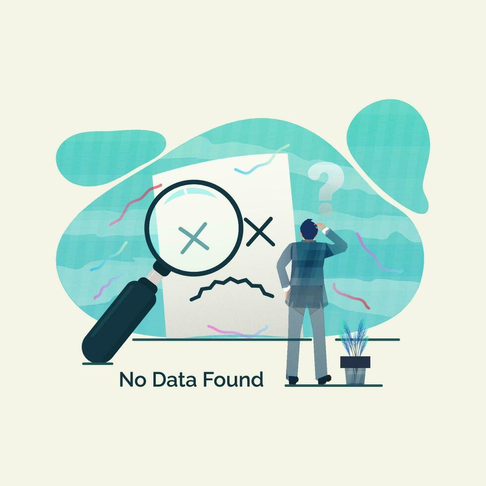 No data found. Illustration for sites, banner design vector illustration
