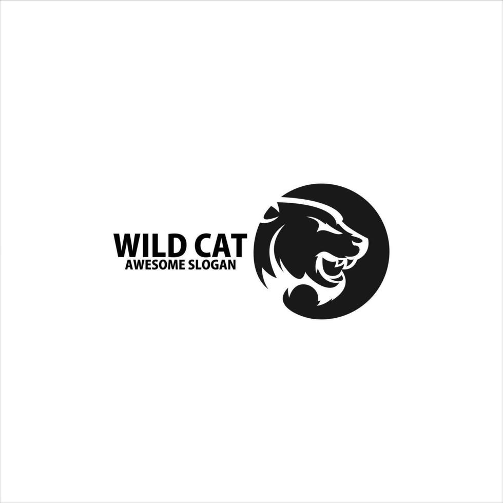 wild cat icon design logo vector