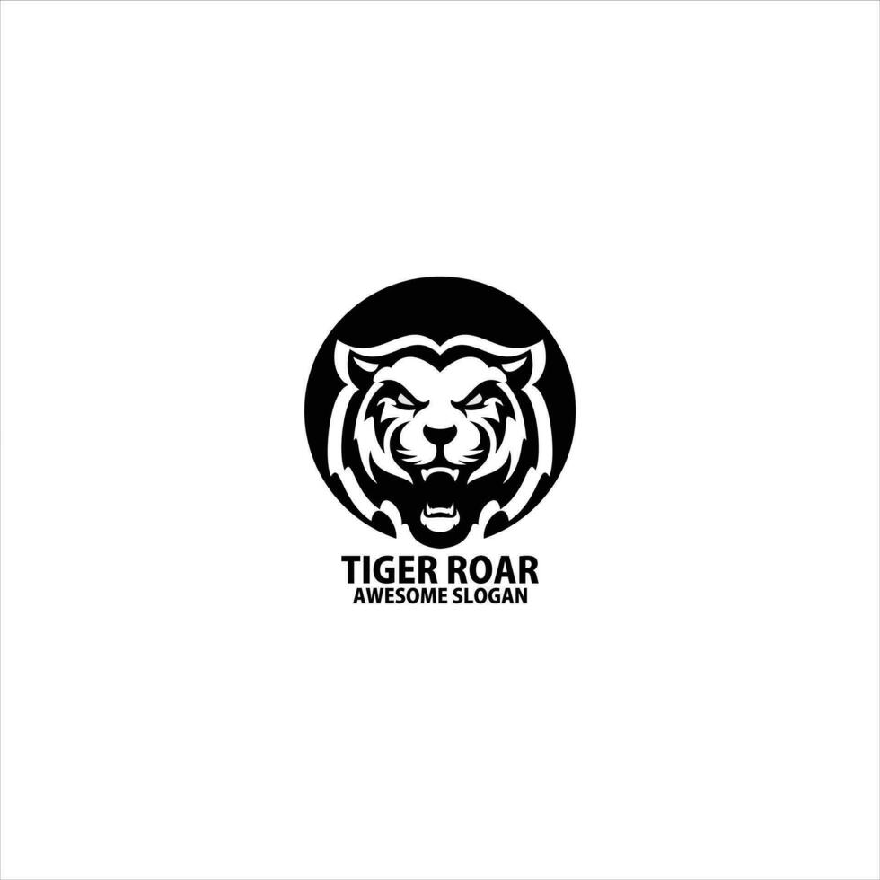 Tigre enojado diseño mascota logo vector