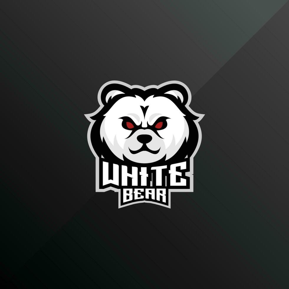 bear angry logo gaming esport design vector