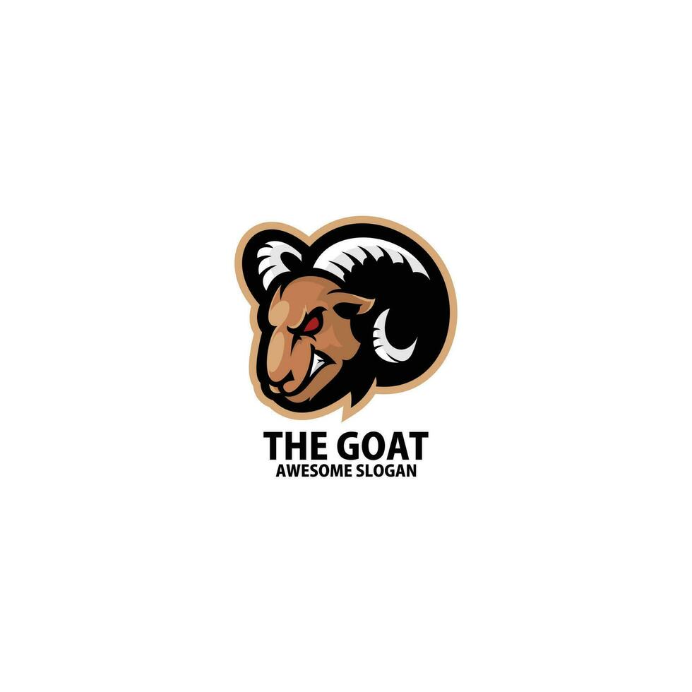 goat angry logo gaming esport design vector