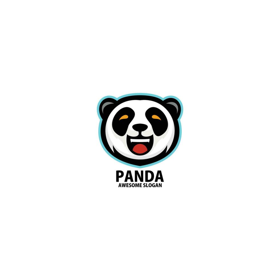 cute panda logo design mascot vector