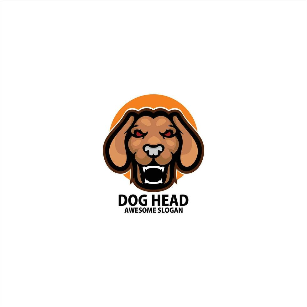 dog angry design mascot esport logo vector