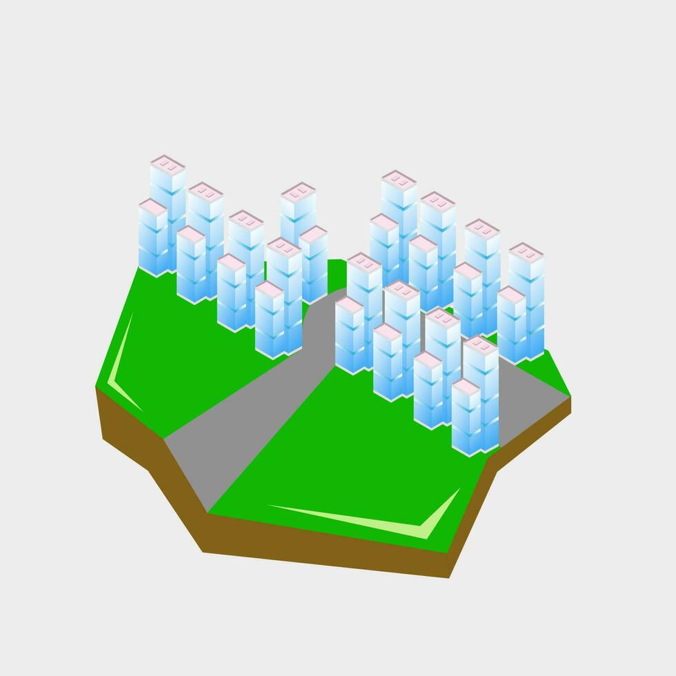 inteligente ciudad concepto con diferente íconos y elementos vector