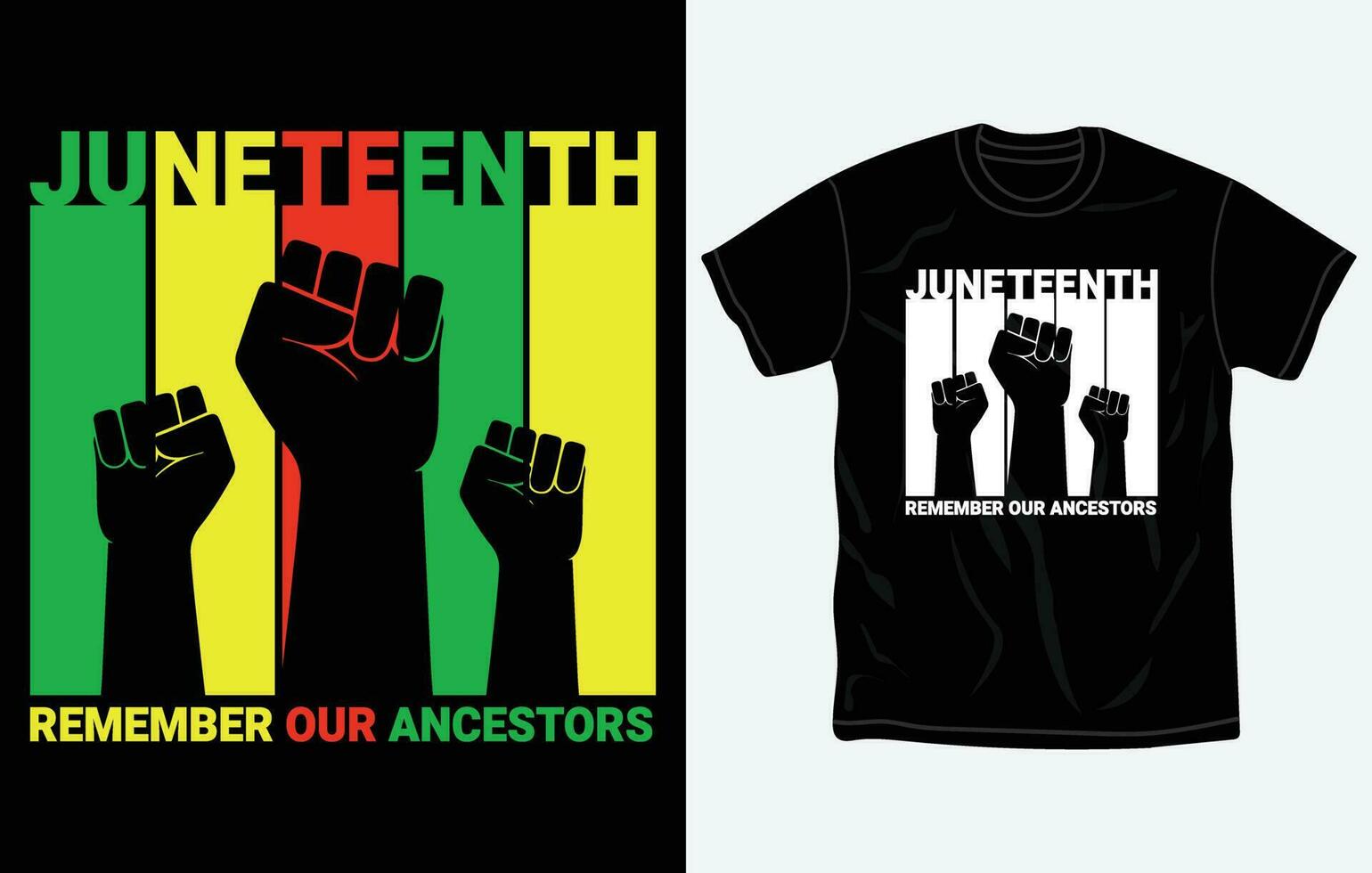 Juneteenth tshirt design and print template, Quotes, Typography design, June 19, African American shirt design, Fully editable vector template.