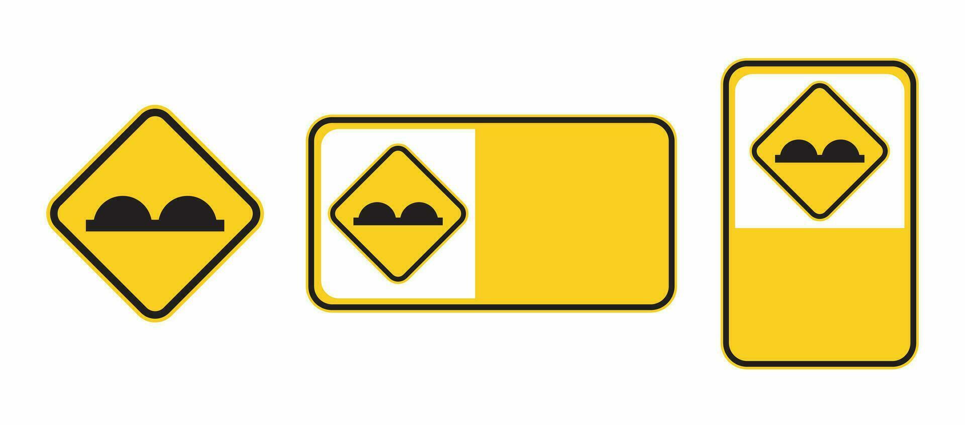 convex road traffic sign vector