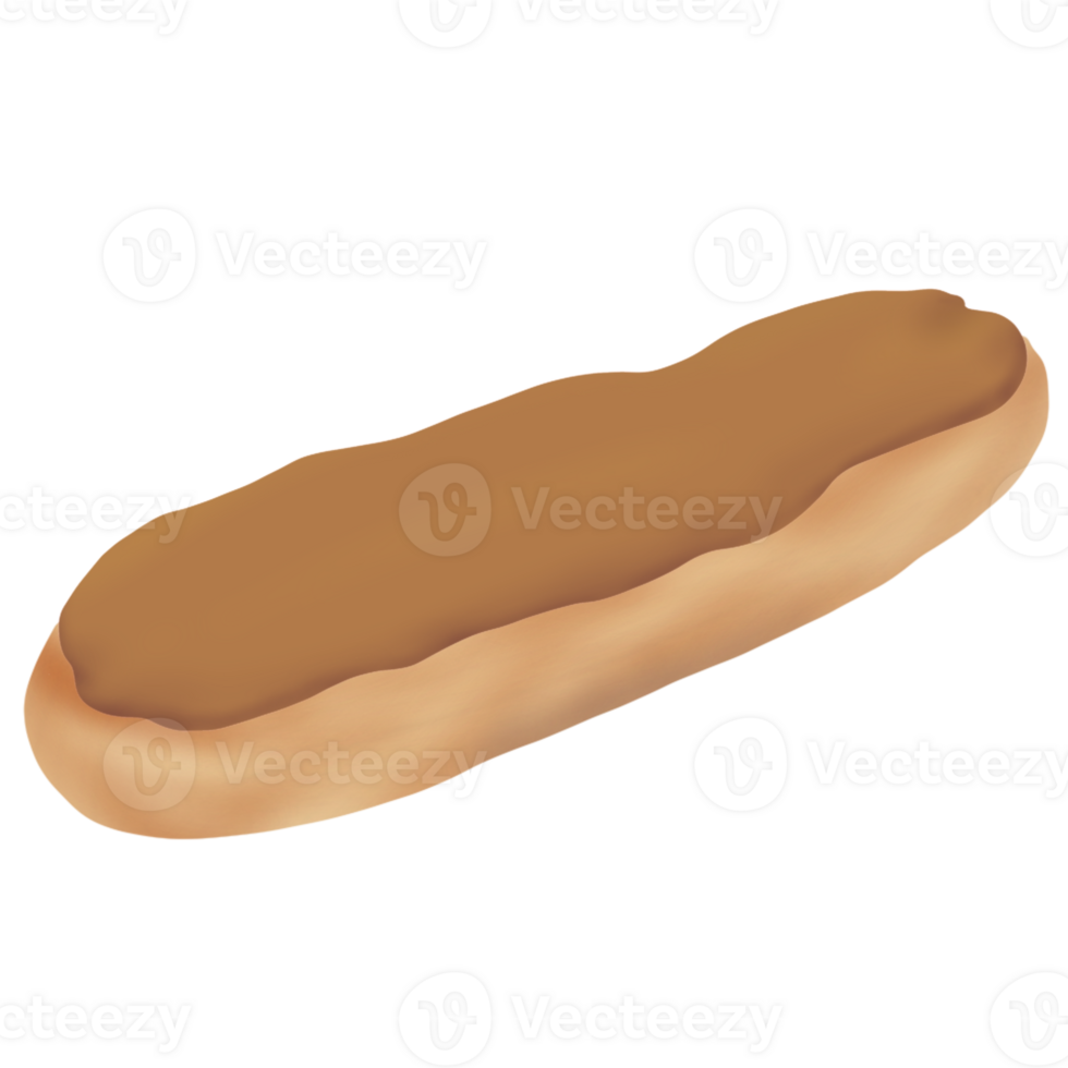 Coffee eclair isolated png