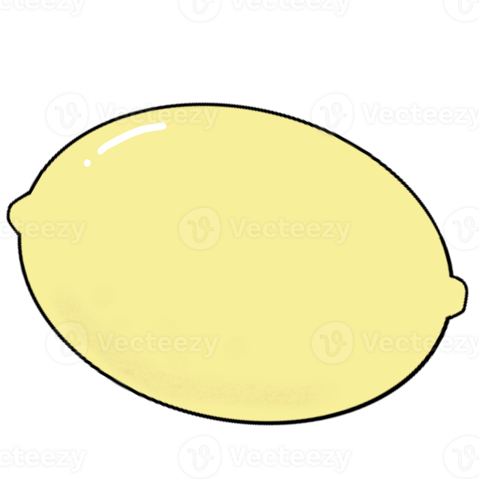 Cute lemon isolated png