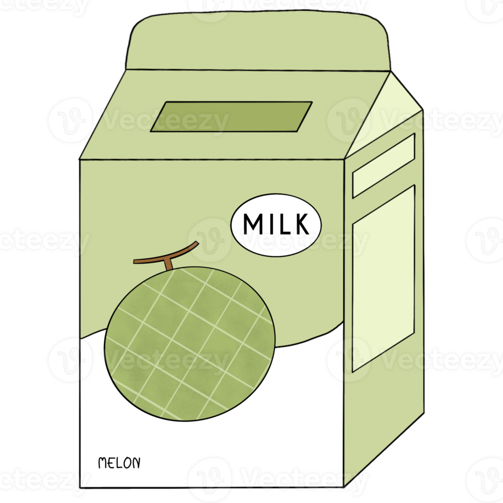 Melon milk isolated png