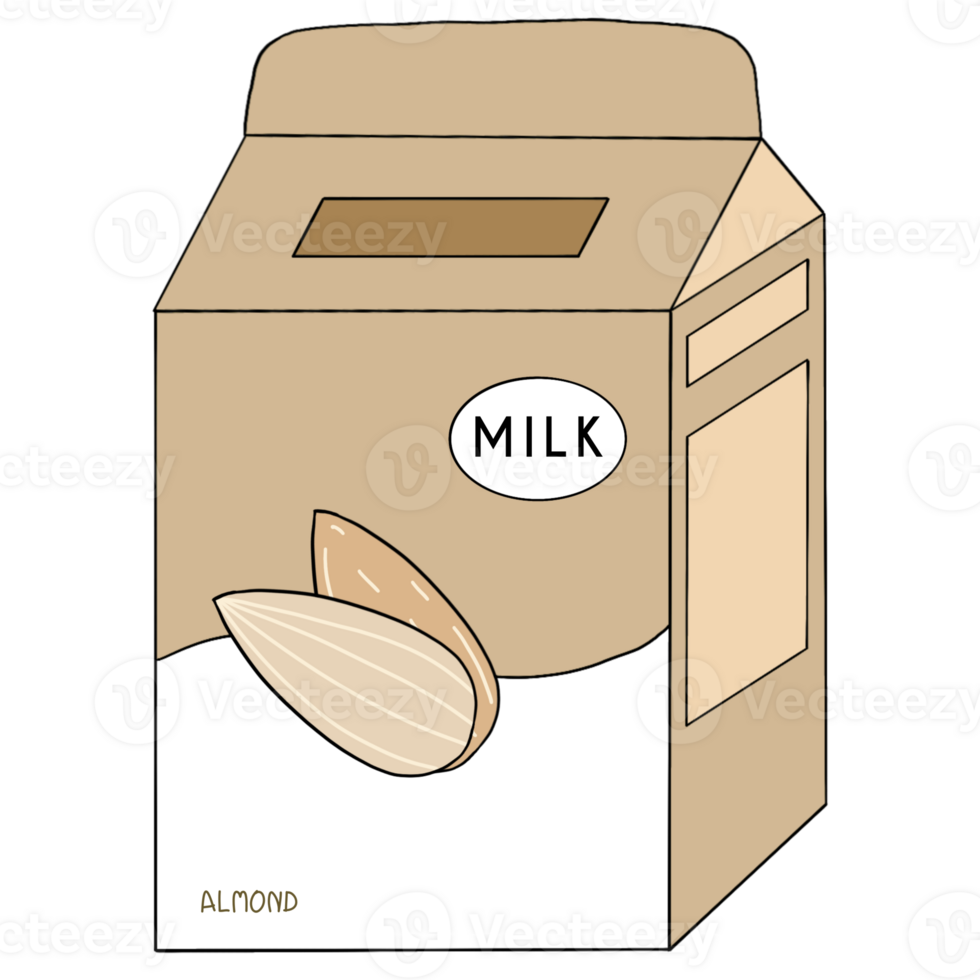 Almond milk isolated png