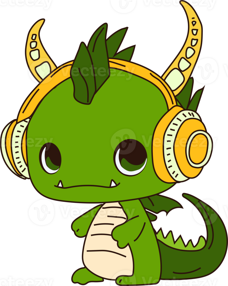 A cartoon of a green dragon dinosaur sticker emoticon for site, info graphics, video, animation, websites, mail, newsletters, reports, comic png