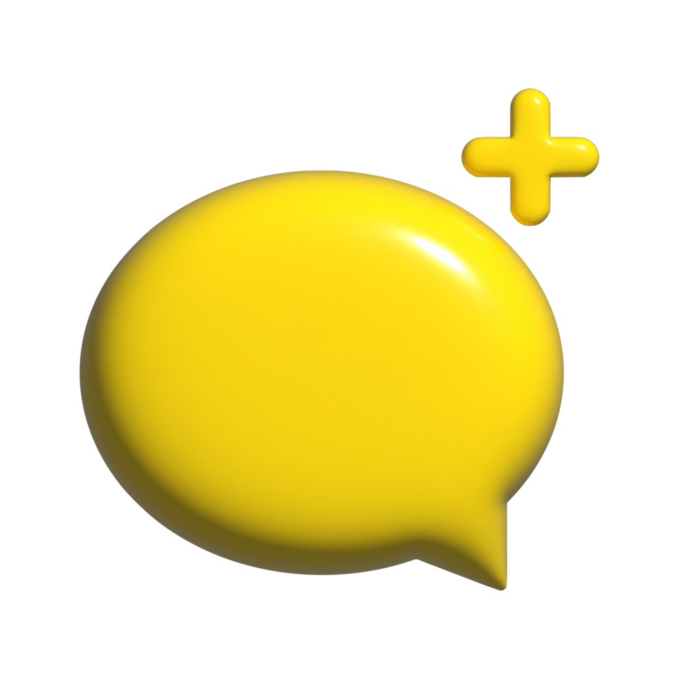3d chat bubble icon illustration png