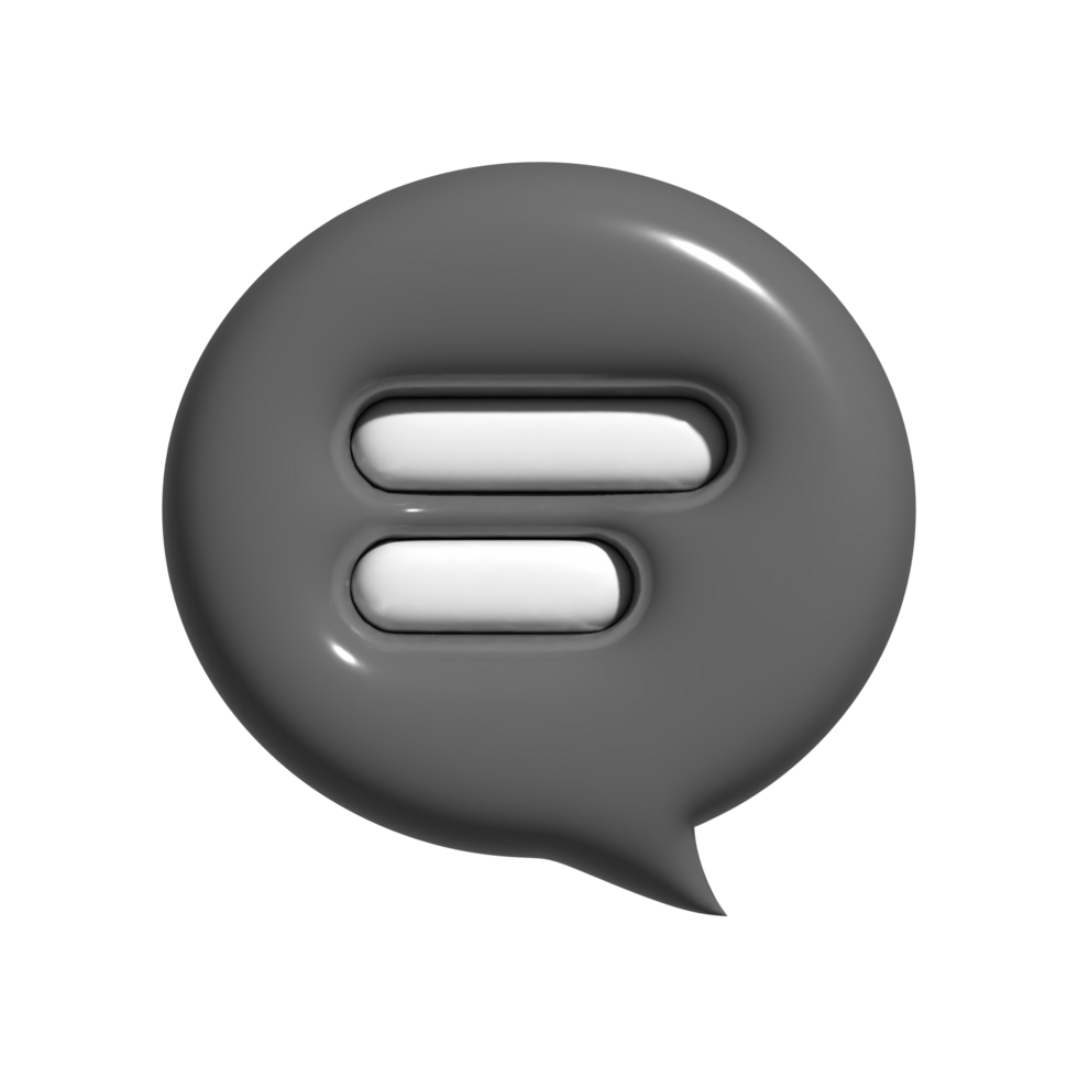 3d chat bubble icon illustration png