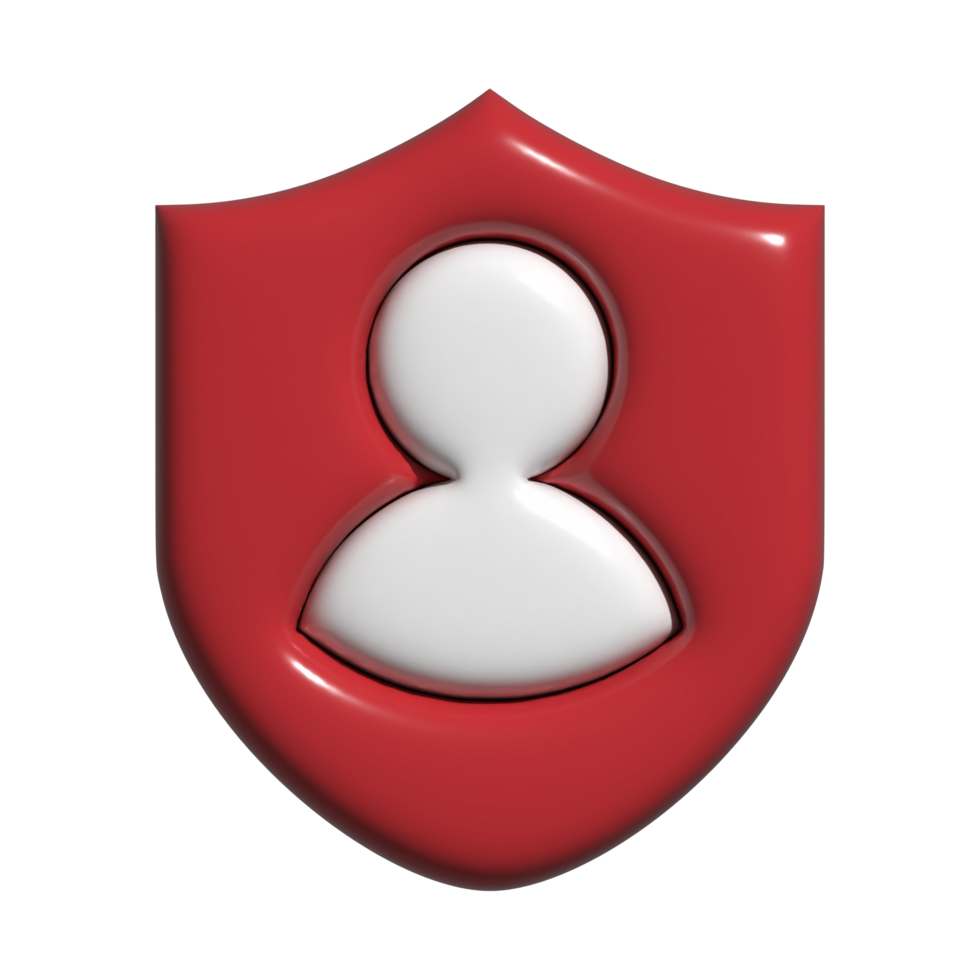 3d icon of profile privacy png