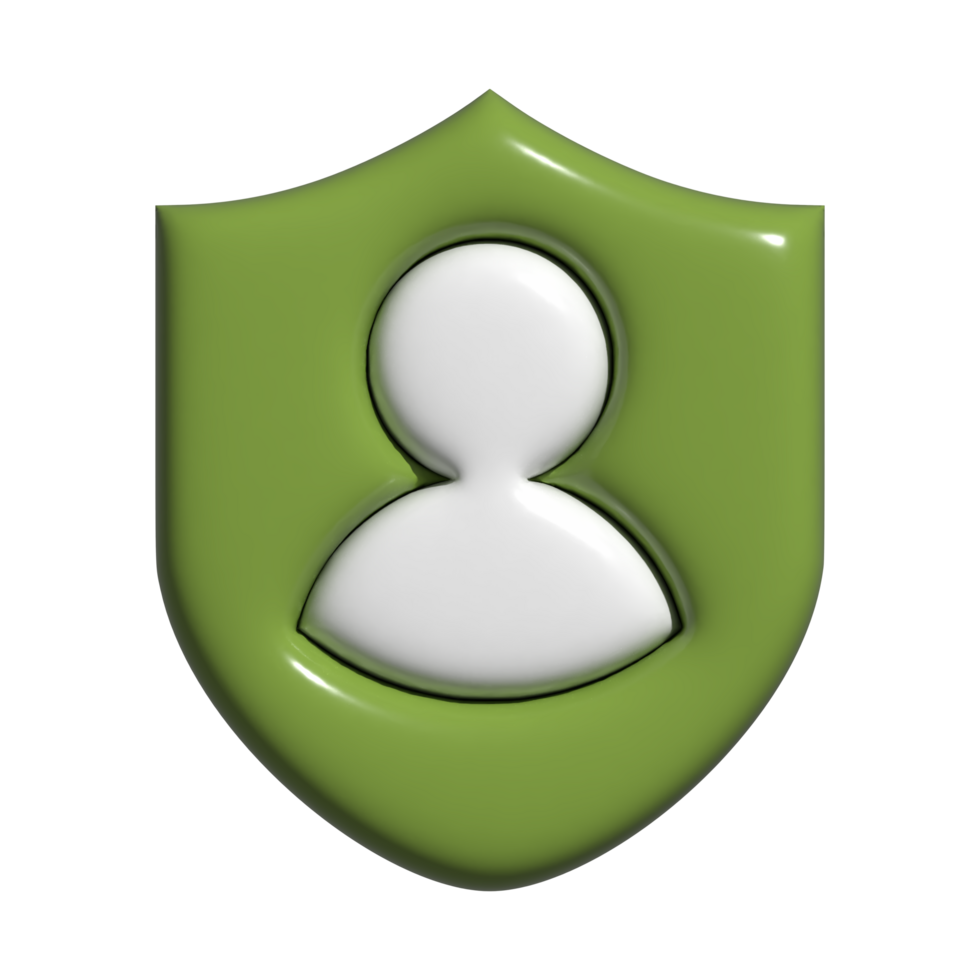 3d icon of profile privacy png