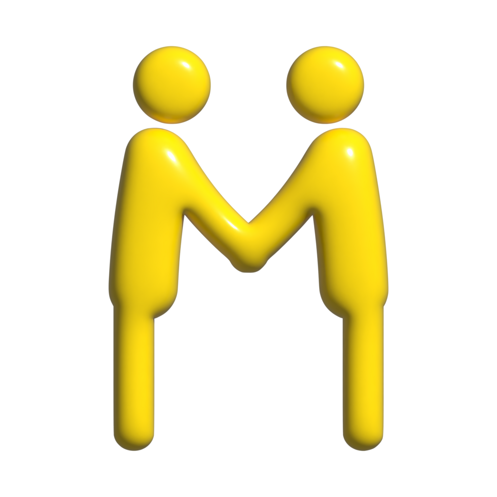 3d icon of handshake png
