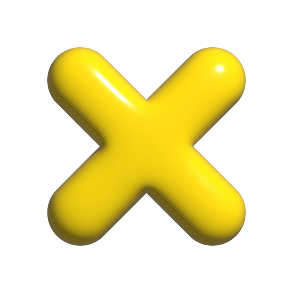 cancel delete cross icon 3d png