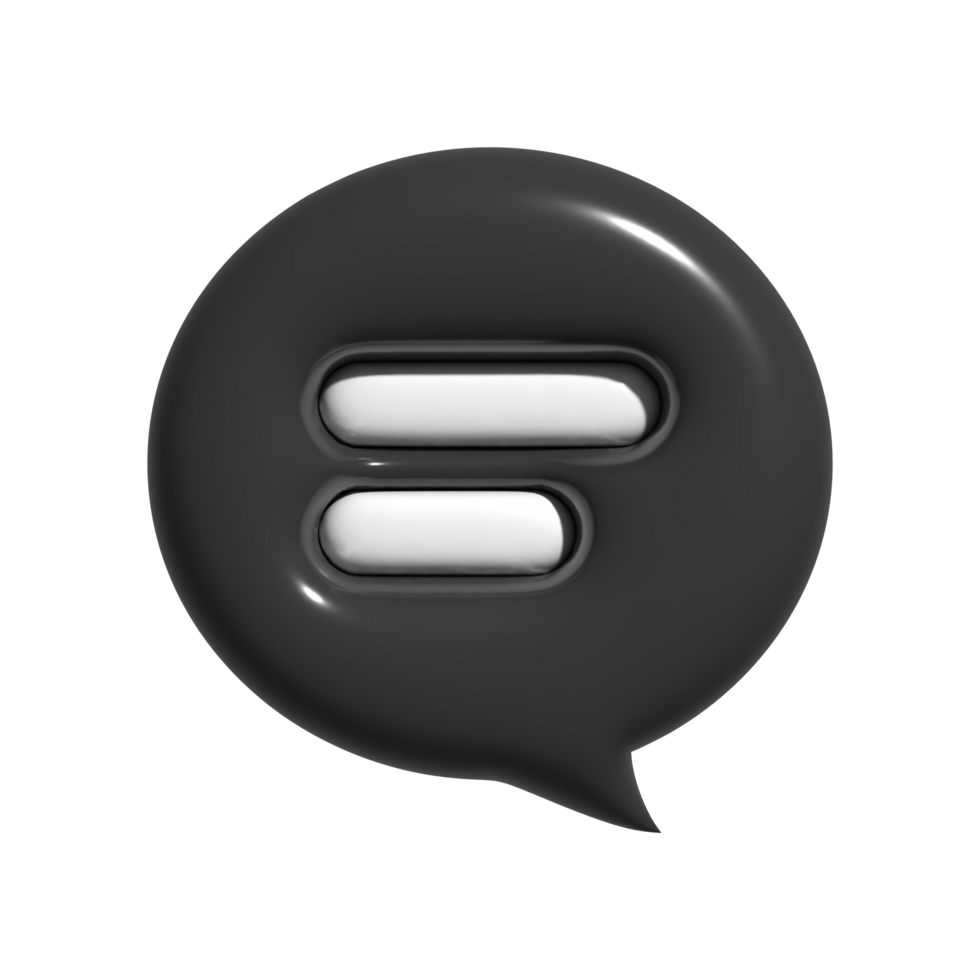3d chat bubble icon illustration png