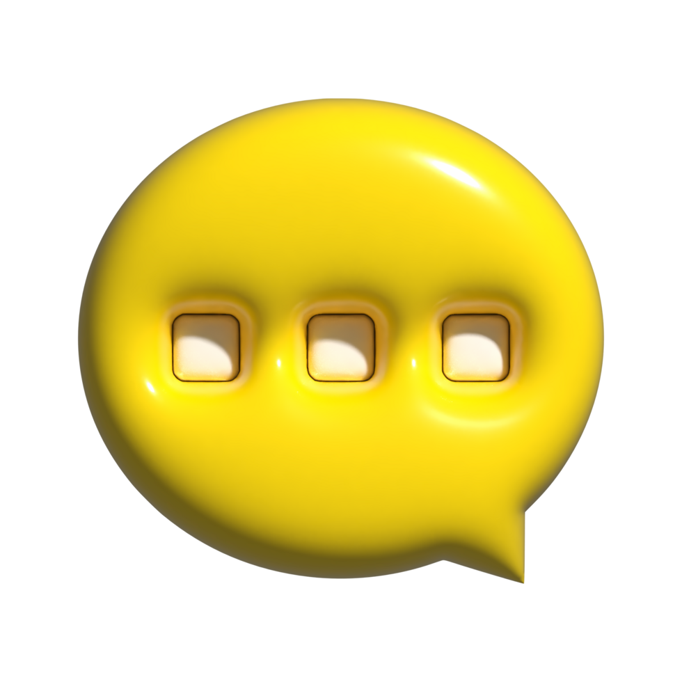 3d chat bubble icon illustration png